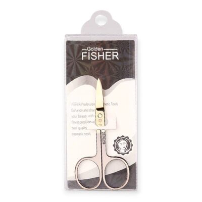 خرید قیچی ابرو گلدن فیشر GOLDEN FISHER مدل سر طلایی