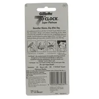 خرید تیغ خود تراش مردانه ژیلت مدل super platinum 7o CLOCK به همراه تیغ یدک بسته 2 عددی